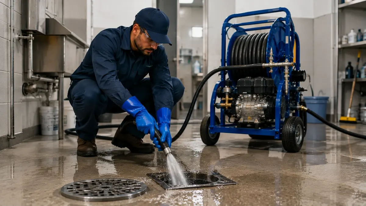 Floor Drain Hydro Jet Cleaning in Mc Farland