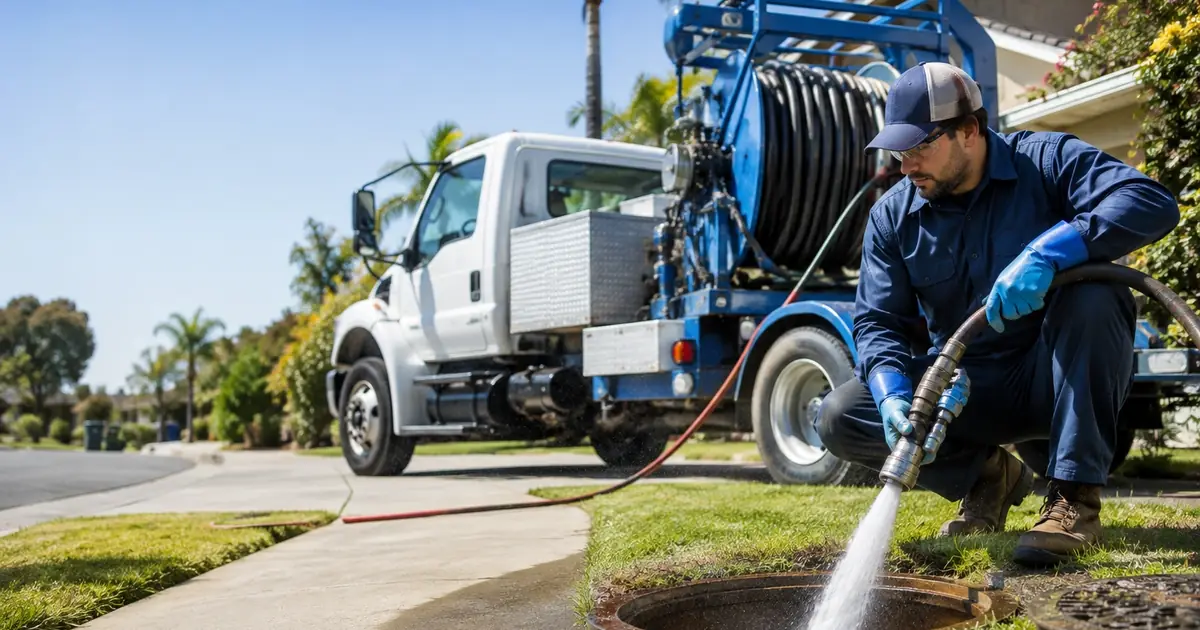 Hydro jet sewer cleaning Mc Farland